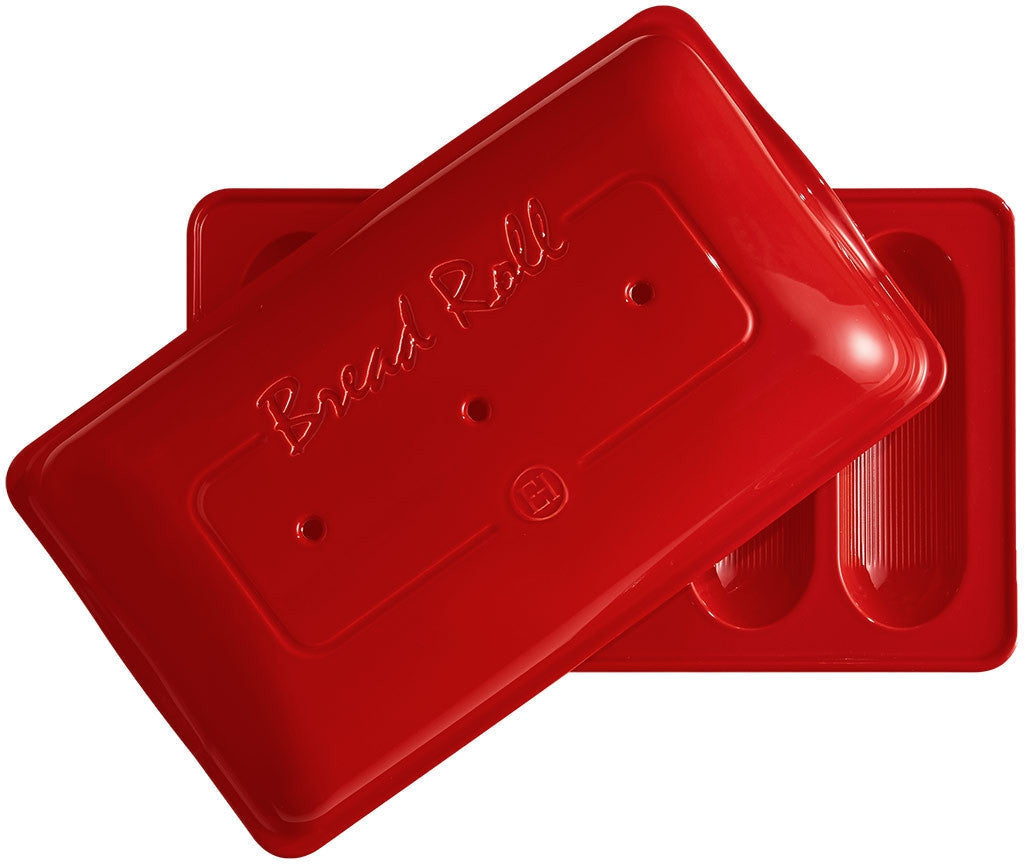 Emile Henry - GRAND CRU 15.3" x 9" x 4.1" Burgundy 5 Mini Baguette Baker - 345519 - DISCONTINUED