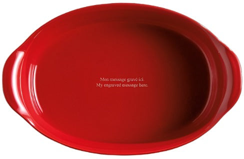 Emile Henry - ULTIME 13.7" x 8.8" Burgundy Oval Baking Dish - 349052
