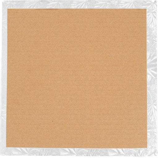 Enjay Converters - 10" x 10.25" Square Silver Cake Board, 24/cs - 1/4-10SS24