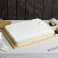 Enjay Converters - 1/2 Sheet Single Wall 13.75" x 18.75" Scallop Embossed Gold Cake Board, 50 Per Case - SW-18341334SGEMB