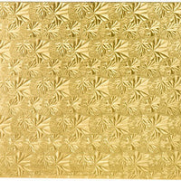 Enjay Converters - 1/2 Sheet Single Wall 13.75" x 18.75" Scallop Embossed Gold Cake Board, 50 Per Case - SW-18341334SGEMB