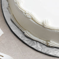 Enjay Converters - 12" x 0.25" Round Silver Cake Board, 24/cs - 1/4-12RS24