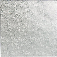 Enjay Converters - 1/2" x 12.25" Square Silver Cake Board, 24/cs - 1/4-12SS24