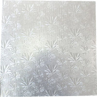 Enjay Converters - 12 x 12.5" Square Silver Cake Board, 12/cs - 1/2-12SS12 (Special Order Item)
