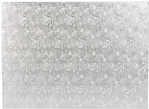 Enjay Converters - 13 x 17.5", 1/2 Slab Silver Cake Board, 12 Per Case - 1/2-1317S12 (Special Order Item)