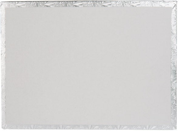 Enjay Converters - 13 x 17.5", 1/2 Slab Silver Cake Board, 12 Per Case - 1/2-1317S12 (Special Order Item)