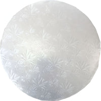 Enjay Converters - 14" x 0.5" Round Silver Cake Board, 12/cs - 1/2-14RS12
