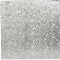 Enjay Converters - 14" x 14.25" Square Silver Cake Board, 24/cs - 1414SS24