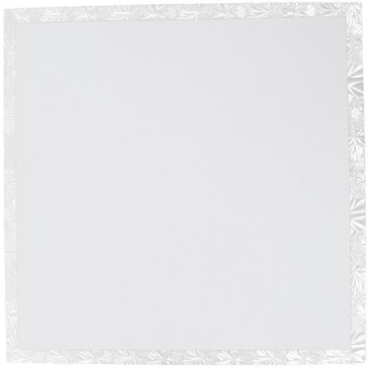 Enjay Converters - 16" x 16" x 0.5" Square Silver Cake Board, 12/cs - 1/2-16SS12 (Special Order Item)