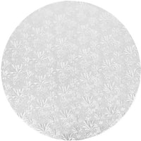 Enjay Converters - 18" x 0.25" Round Silver Cake Board, 24/cs - 1/4-18RS24