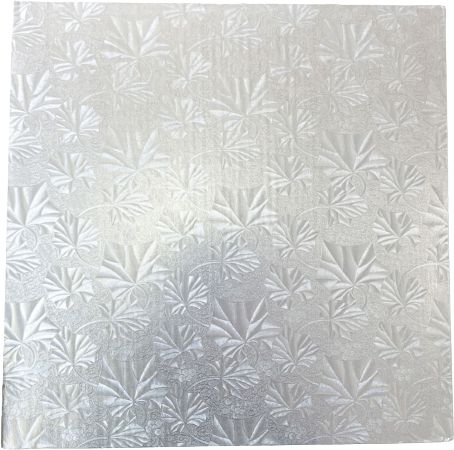 Enjay Converters - 18" x 18" x 1/2" Square Silver Cake Board Straight Edge, 6 Per Pack - 1/2-18SS