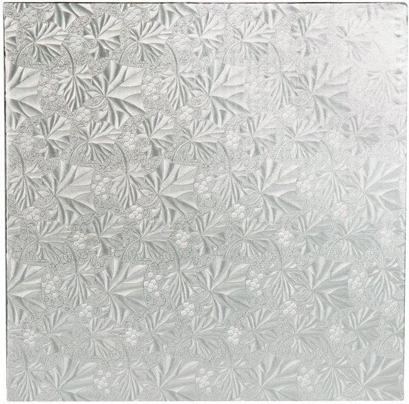 Enjay Converters - 8" x 8.25" Square Silver Cake Board, 24/cs - 1/4-8SS24 (Special Order Item)