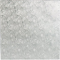 Enjay Converters - 8" x 8.25" Square Silver Cake Board, 24/cs - 1/4-8SS24 (Special Order Item)