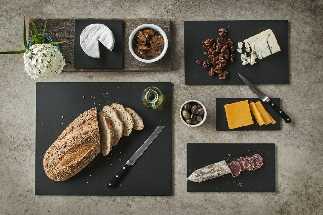 Epicurean - 11.125" x 6.125" Display Rectangles Cutting and Serving Board, Slate with 1/4" Profile - 020-120602
