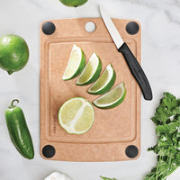 Epicurean - 11.5" × 9" All-in-One Series Cutting Board, Natural/Black with 1/4" Profile - 505-120901003
