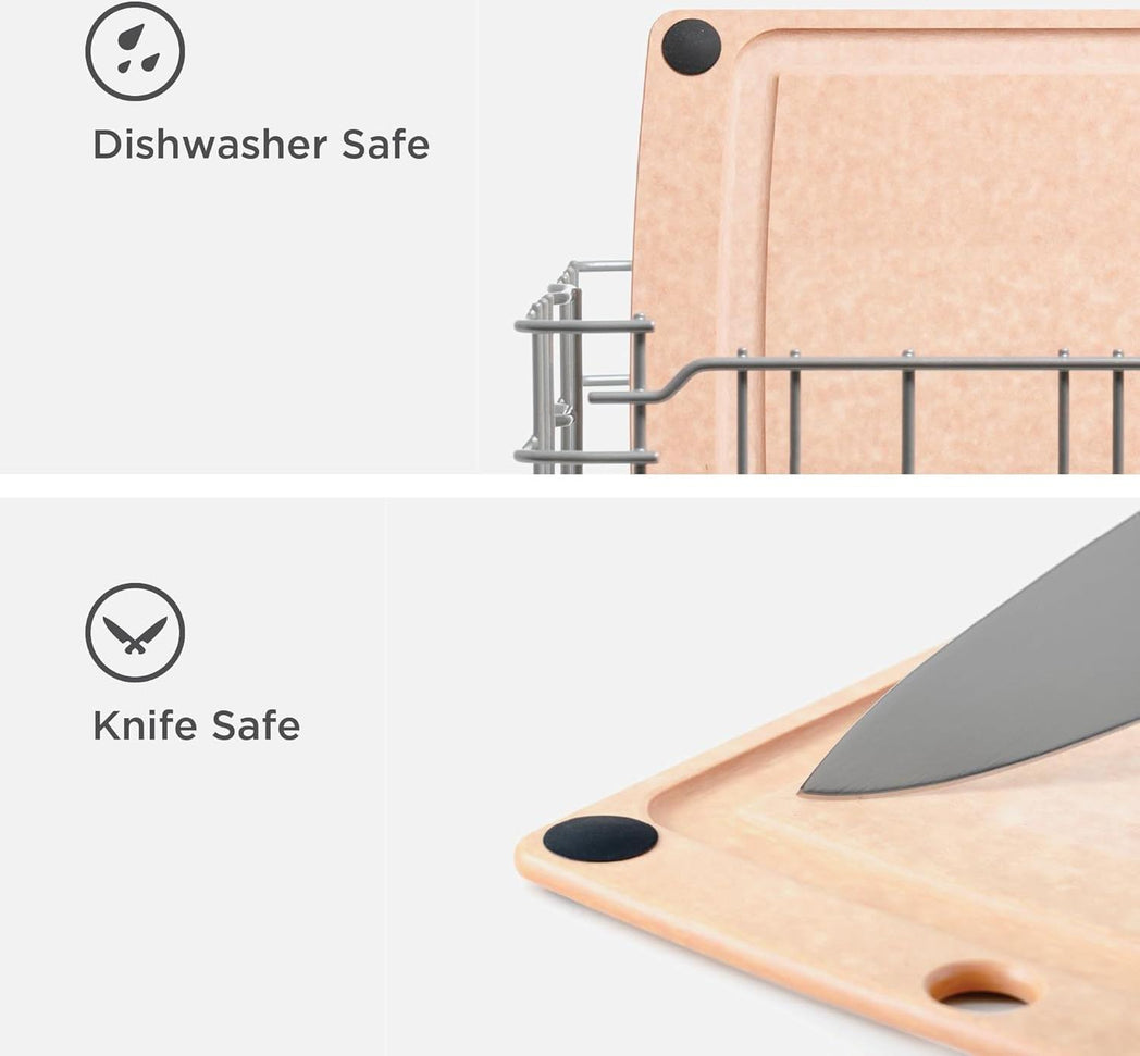 Epicurean - 11.5" × 9" All-in-One Series Cutting Board, Natural/Black with 1/4" Profile - 505-120901003