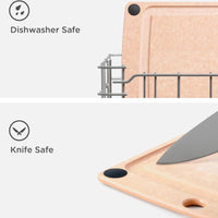 Epicurean - 11.5" × 9" All-in-One Series Cutting Board, Natural/Black with 1/4" Profile - 505-120901003