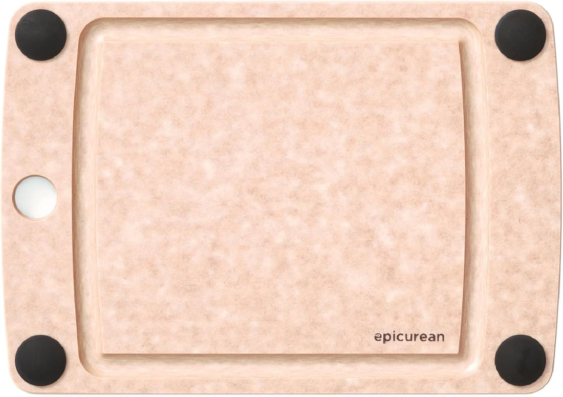 Epicurean - 11.5" × 9" All-in-One Series Cutting Board, Natural/Black with 1/4" Profile - 505-120901003