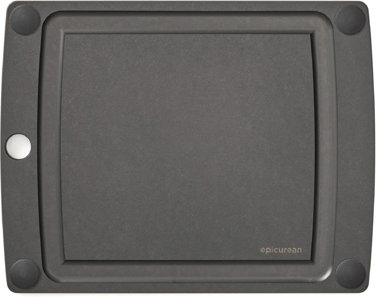 Epicurean - 11.5" × 9" All-in-One Series Cutting Board, Slate/Black with 1/4" Profile - 505-120902003