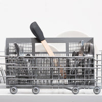 Epicurean - 12.5" Silicone Series Utensils, Small Spatula, Natural + Black with 1/4" Profile - 023-108010320