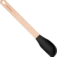 Epicurean - 12.5" Silicone Series Utensils, Small Spatula, Natural + Black with 1/4" Profile - 023-108010320