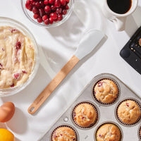 Epicurean - 12.5" Silicone Series Utensils, Small Spatula/Natural + White with 1/4" Profile - 023-108010720