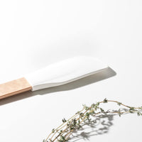 Epicurean - 12.5" Silicone Series Utensils, Small Spatula/Natural + White with 1/4" Profile - 023-108010720