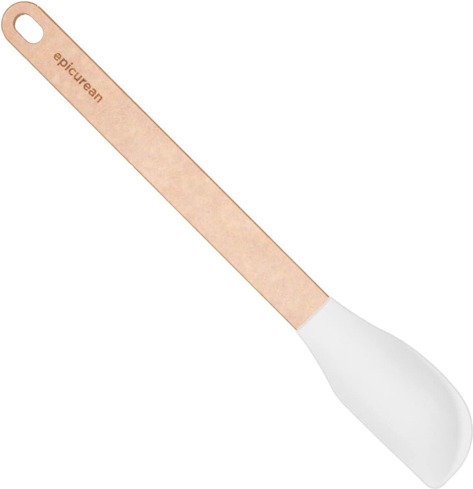 Epicurean - 12.5" Silicone Series Utensils, Small Spatula/Natural + White with 1/4" Profile - 023-108010720