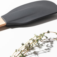 Epicurean - 12.75" Silicone Series Utensils, Large Spatula, Natural + Black with 1/4" Profile - 023-308010320