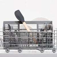 Epicurean - 12.75" Silicone Series Utensils, Large Spatula, Natural + Black with 1/4" Profile - 023-308010320