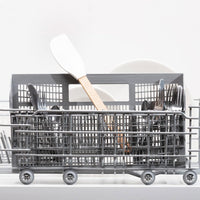 Epicurean - 12.75" Silicone Series Utensils, Large Spatula, Natural + White with 1/4" Profile - 023-308010720