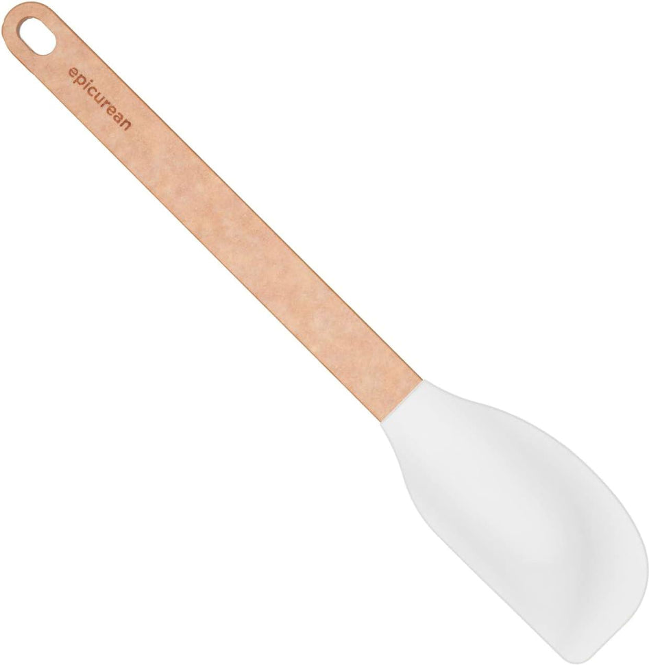 Epicurean - 12.75" Silicone Series Utensils, Large Spatula, Natural + White with 1/4" Profile - 023-308010720 - DISCONTINUED
