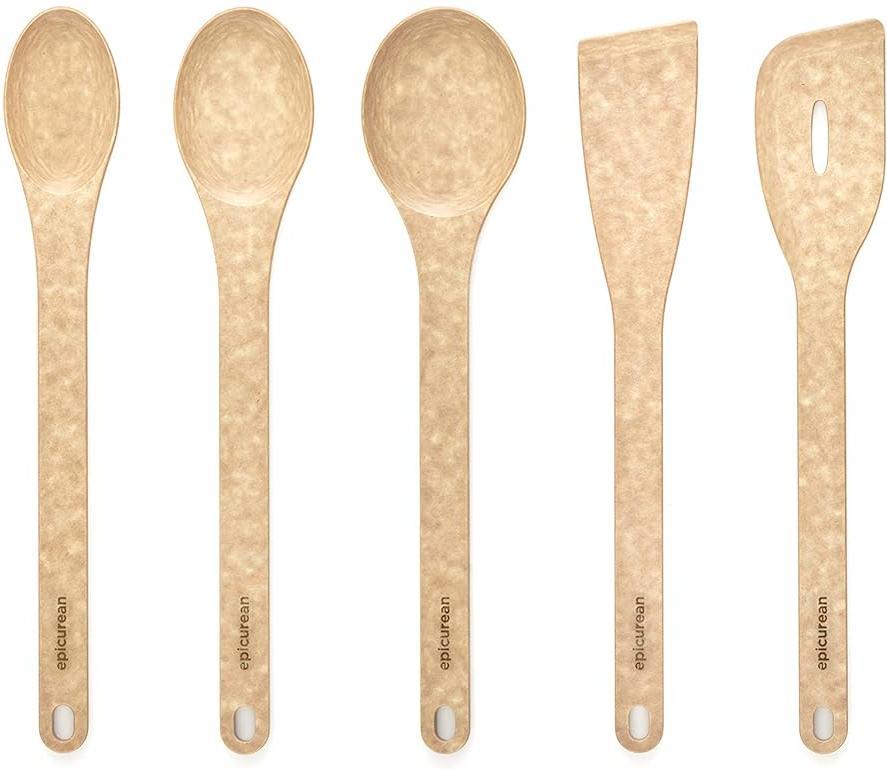 Epicurean - 13" Kitchen Series Utensils, Medium Spoon, Natural with 1/4" Profile - 015-2010120