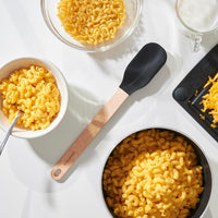 Epicurean - 13" Silicone Series Utensils, Small Spoonula, Natural + Black with 1/4" Profile - 023-408010320