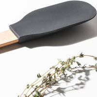 Epicurean - 13" Silicone Series Utensils, Small Spoonula, Natural + Black with 1/4" Profile - 023-408010320