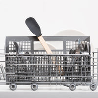 Epicurean - 13" Silicone Series Utensils, Small Spoonula, Natural + Black with 1/4" Profile - 023-408010320