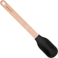 Epicurean - 13" Silicone Series Utensils, Small Spoonula, Natural + Black with 1/4" Profile - 023-408010320