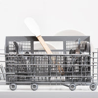 Epicurean - 13" Silicone Series Utensils, Small Spoonula, Natural + White with 1/4" Profile - 023-408010720