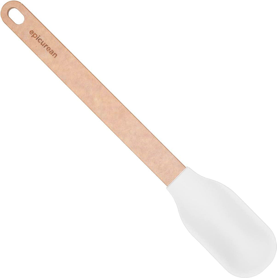 Epicurean - 13" Silicone Series Utensils, Small Spoonula, Natural + White with 1/4" Profile - 023-408010720