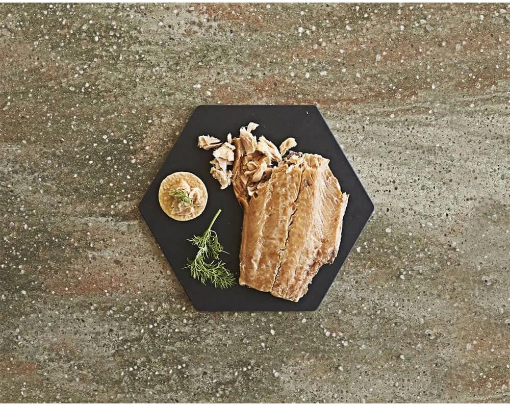 Epicurean - 13" × 11.25" Display Hexagons, Slate with 1/4" Profile Serving and Cutting Board - 020-1311HEX02