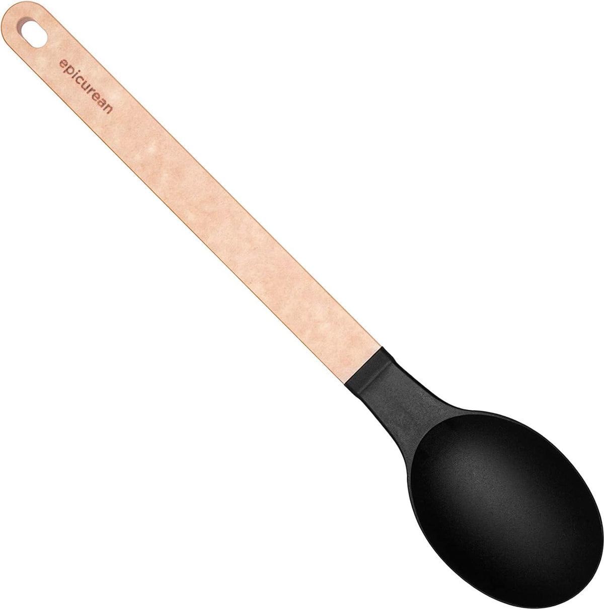 Epicurean - 13.25" Gourmet Series Utensils, Medium Spoon, Natural + Black with 1/4" Profile - 016-101010320