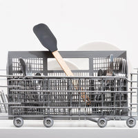 Epicurean - 13.25" Silicone Series Utensils, Large Spoonula, Natural + Black with 1/4" Profile - 023-608010320