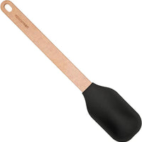 Epicurean - 13.25" Silicone Series Utensils, Large Spoonula, Natural + Black with 1/4" Profile - 023-608010320