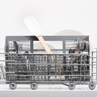 Epicurean - 13.25" Silicone Series Utensils, Large Spoonula, Natural + White with 1/4" Profile - 023-608010720