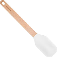 Epicurean - 13.25" Silicone Series Utensils, Large Spoonula, Natural + White with 1/4" Profile - 023-608010720