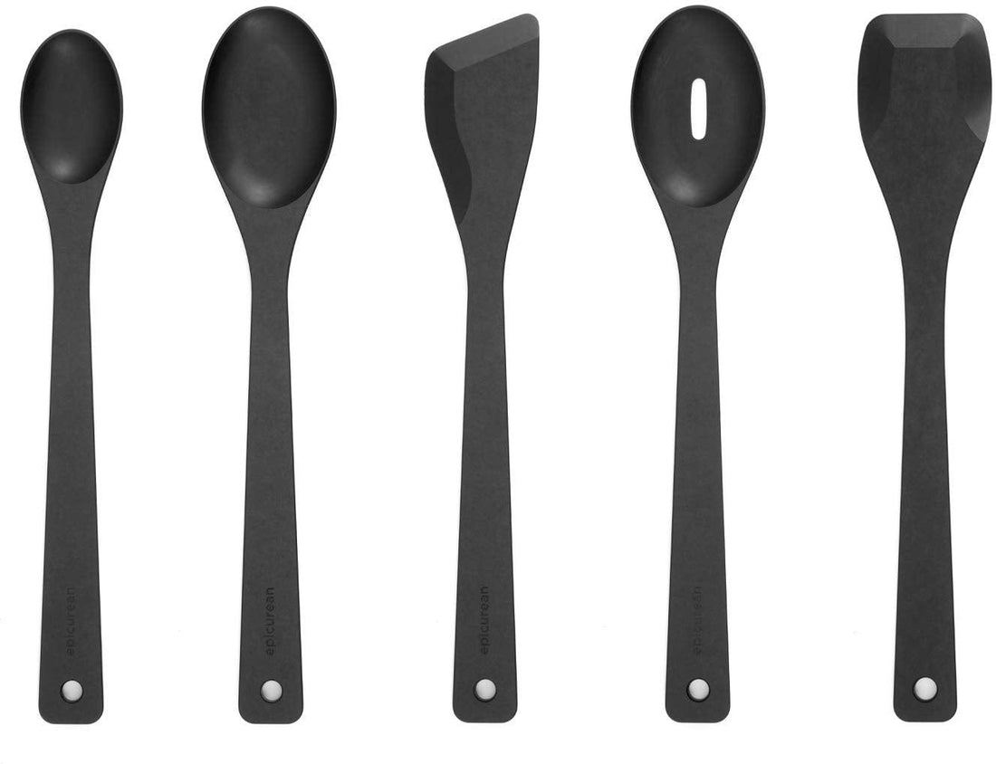 Epicurean - 13.5" Chef Series Utensils, Slotted Spoon, Slate with 3/8" Profile - 030-20902