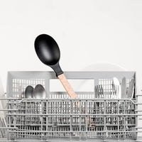 Epicurean - 14" Gourmet Series Utensils, Large Spoon, Natural + Black with 1/4" Profile - 016-001010320