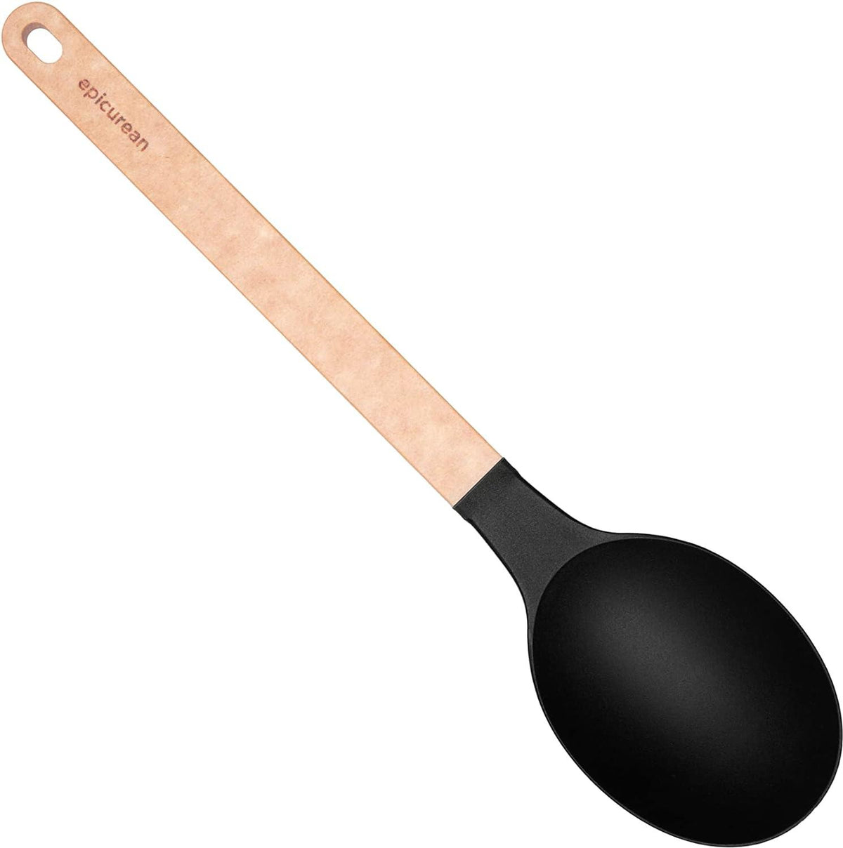 Epicurean - 14" Gourmet Series Utensils, Large Spoon, Natural + Black with 1/4" Profile - 016-001010320