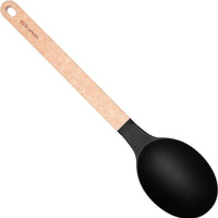 Epicurean - 14" Gourmet Series Utensils, Large Spoon, Natural + Black with 1/4" Profile - 016-001010320