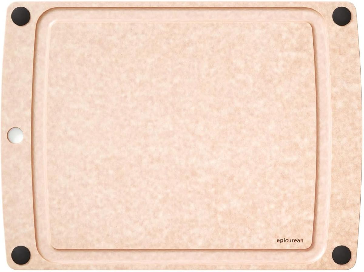 Epicurean - 14.5" × 11.25" All-in-One Series Cutting Board, Natural/Black with 1/4" Profile - 505-151101003